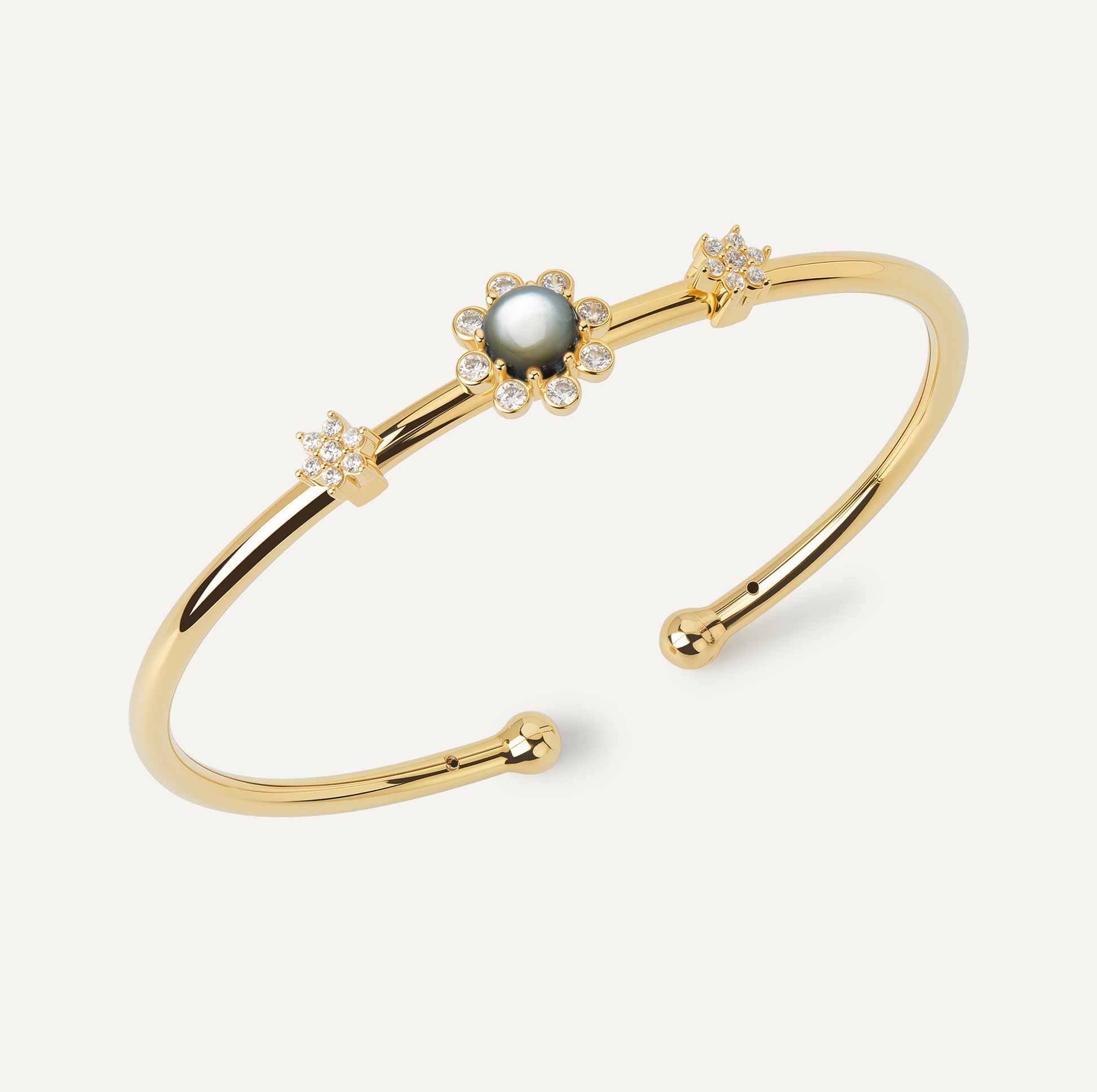 8 petals bangle gold black mother of pearl FREQNC atelier