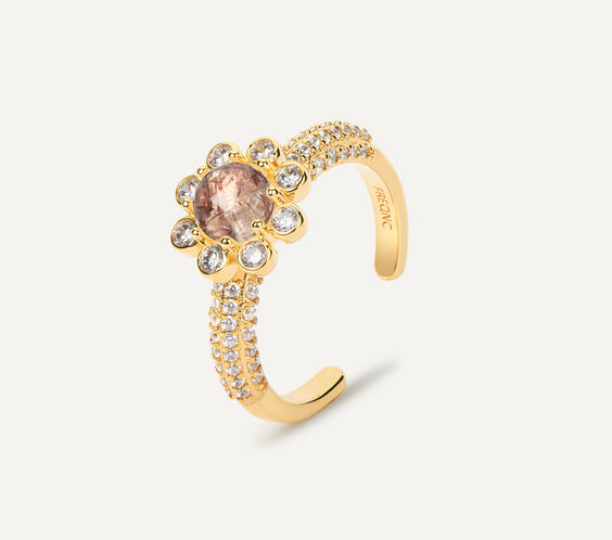 8 petals ring gold super seven FREQNC atelier
