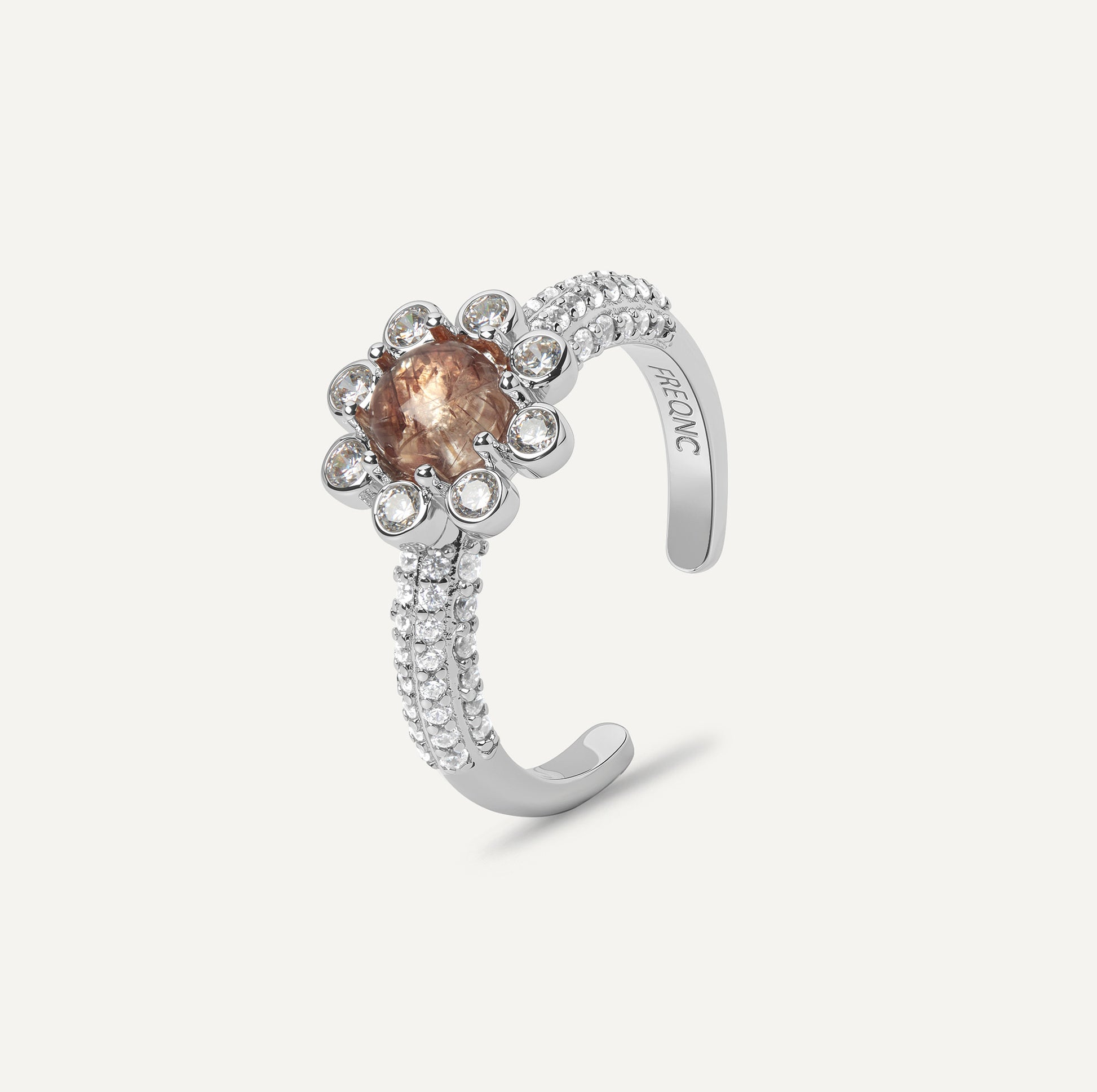 8 petals ring silver super seven FREQNC atelier