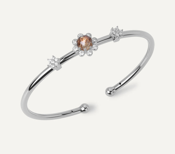 8 petals bangle silver super seven FREQNC atelier