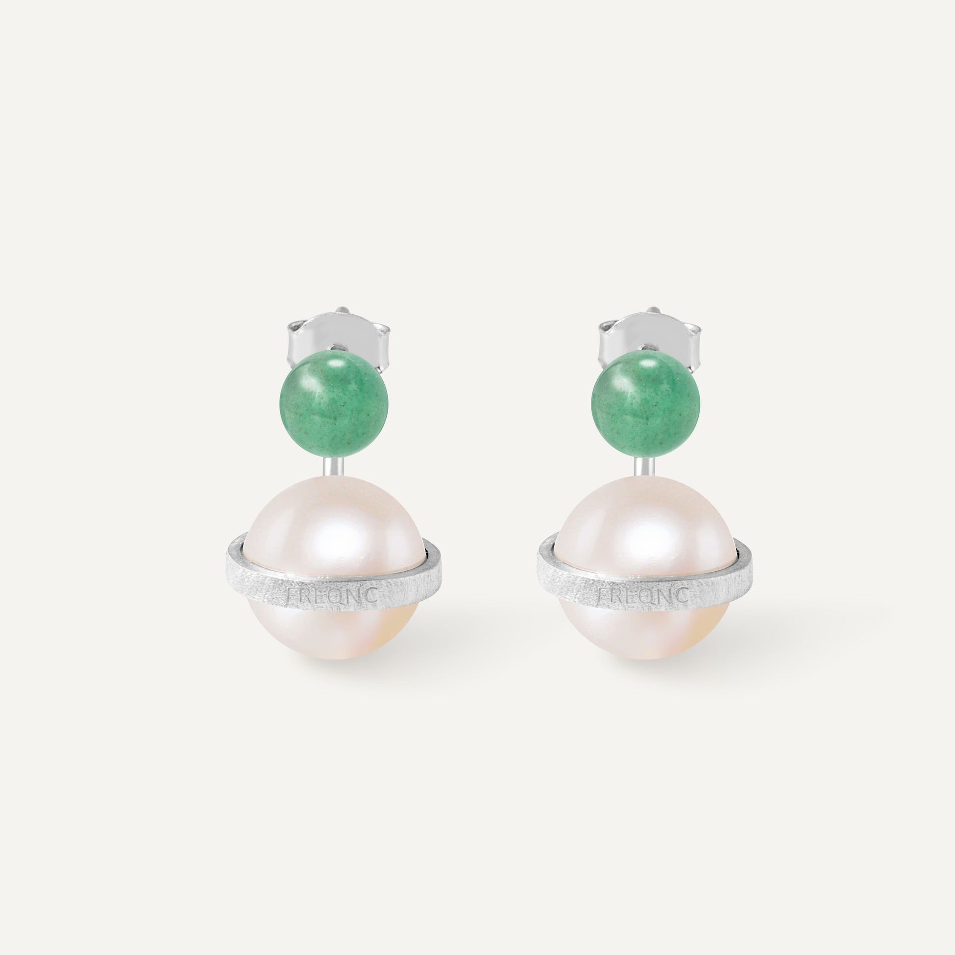 Orphic Cosmic Egg Earrings with aventurine crystal - FREQNC