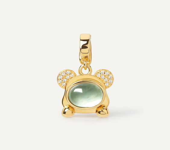 Mini Cuddly Bear Charm crystal talisman pendant - FREQNC atelier