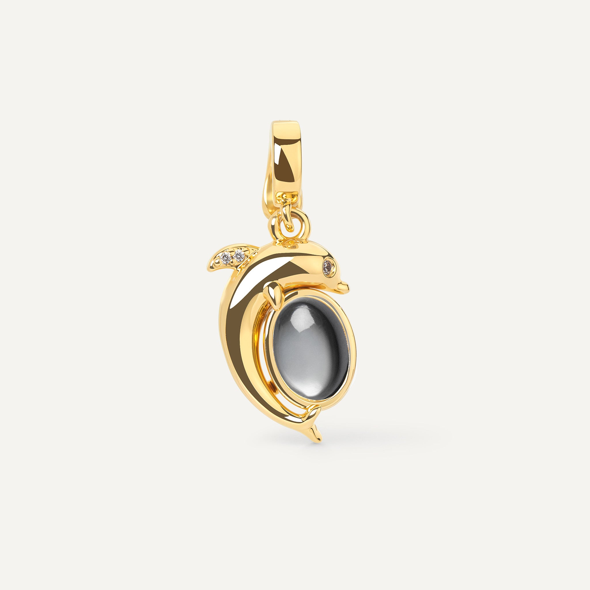 Mini Dolphin Charm — Crystal Talisman Pendant | FREQNC – FREQNC