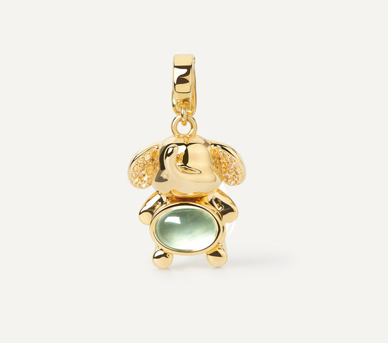 Mini Elephant Charm gold pendant close-up - FREQNC