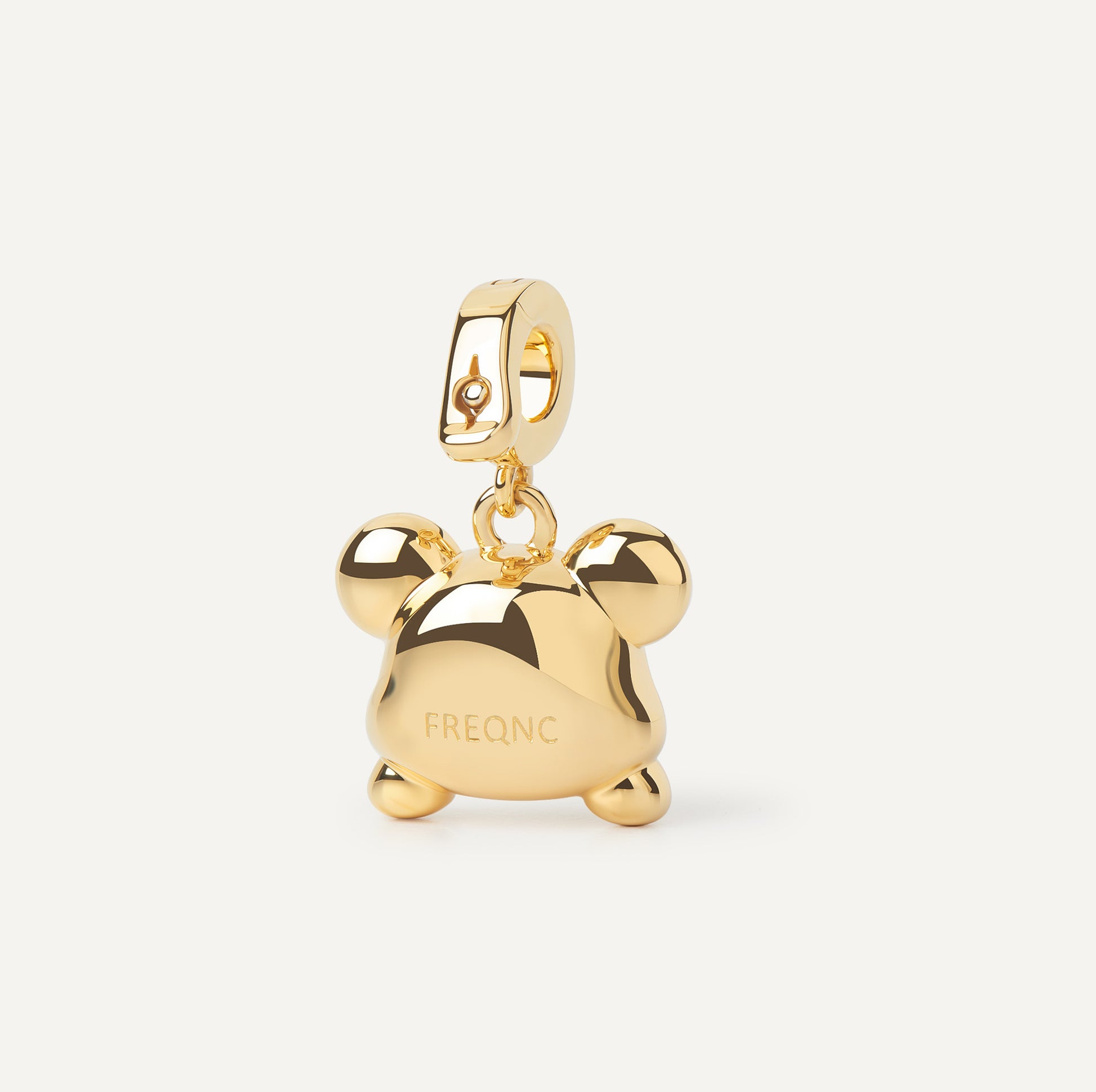 Mini Cuddly Bear Charm silver variant with crystal - FREQNC atelier