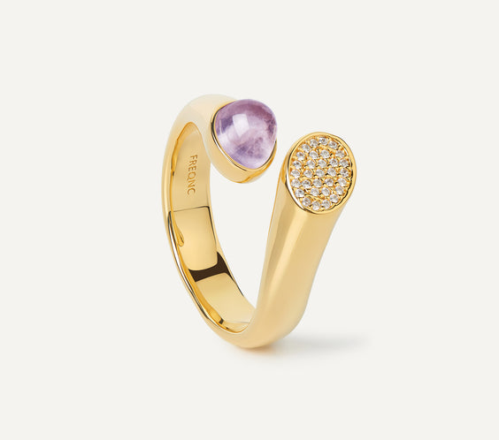 serpent ring gold amethyst FREQNC atelier