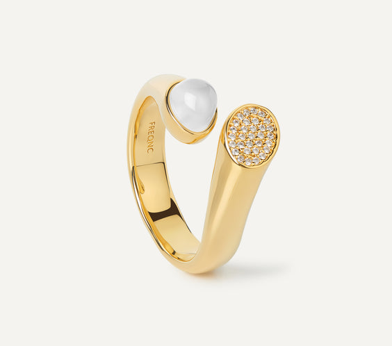 serpent ring gold moonstone FREQNC atelier