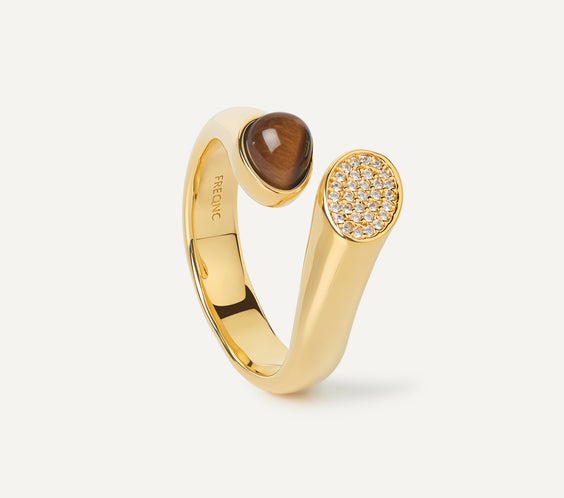 serpent ring gold tigers eye FREQNC atelier