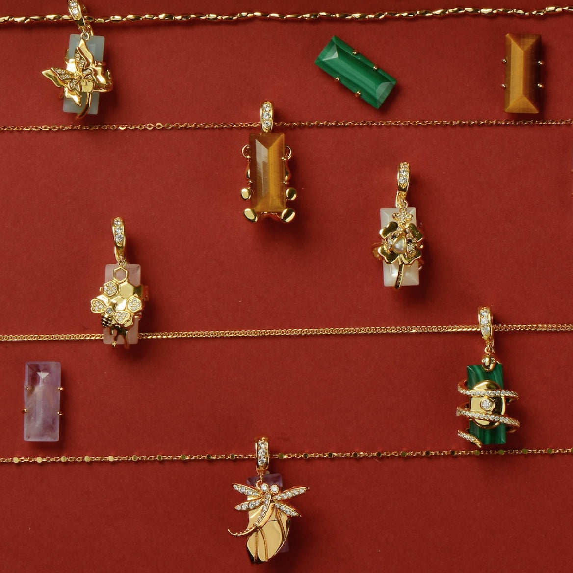 Spirit Animal Talisman collection with interchangeable crystal charms - FREQNC atelier